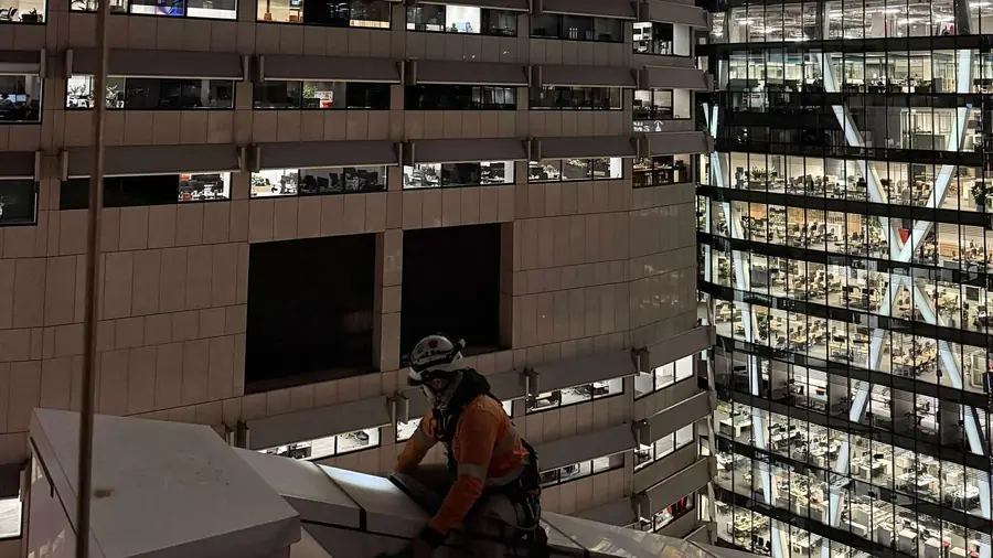 Rope access works completed on a commercial office tower
